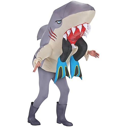 Featured Image for Adult Shark Head with Legs Inflatable Costume