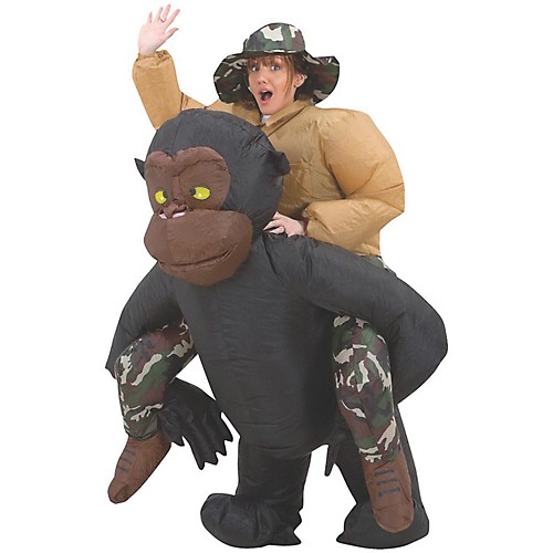 Featured Image for Adult Riding Gorilla Inflatable Costume