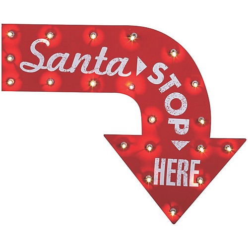 Featured Image for Santa Stop Here Vintage Sign
