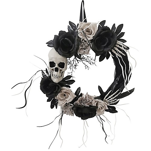 Featured Image for 18-Inch Skull & Roses Wreath