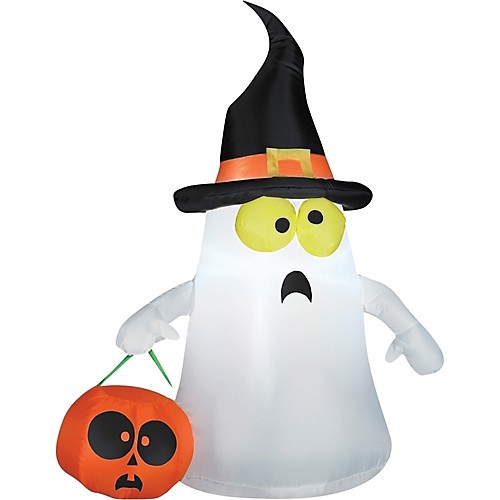 Featured Image for 42″ Airblown Ghost with Witch Hat – Small