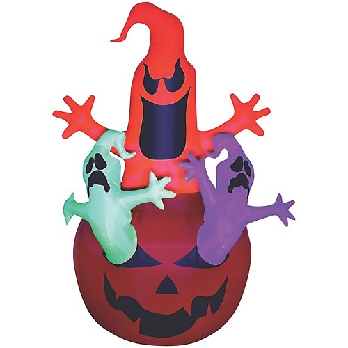Featured Image for Airblown Pumpkin with Neon Color Ghosts Trio