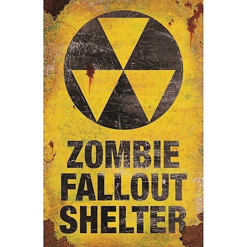 Featured Image for 17″ Zombie Fallout Shelter Metal Sign