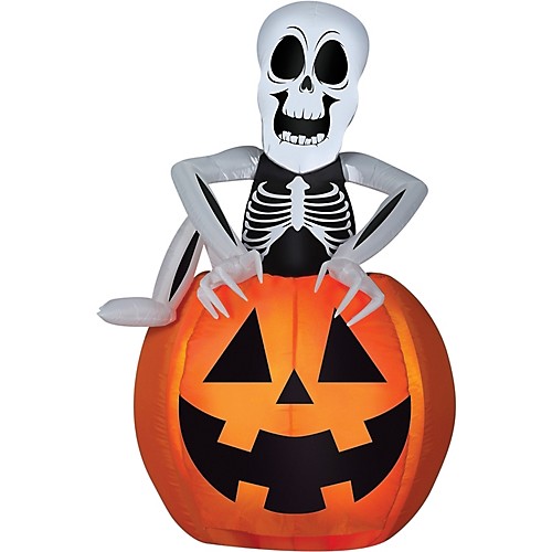 Featured Image for Airblown Pop-Up Skeleton Pumpkin Inflatable