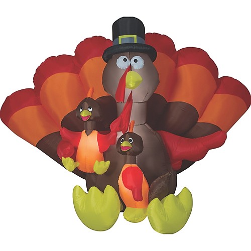Featured Image for Airblown Turkey Family Large Inflatable Scene