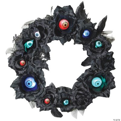 Featured Image for 15″ Black Wreath with Eyeballs