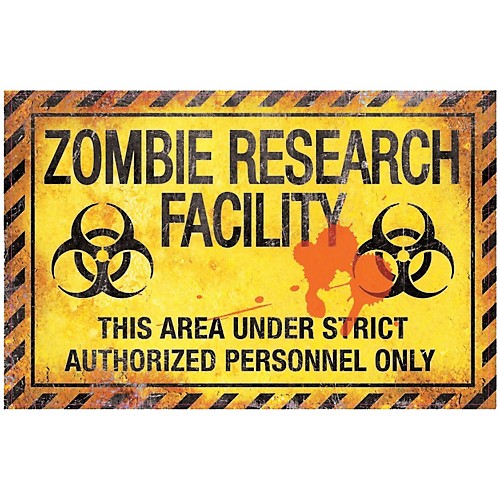 Featured Image for Zombie Research Factory Metal Sign