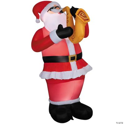 6 Ft. Airblown® Inflatable Animated Santa with Saxophone Christmas ...