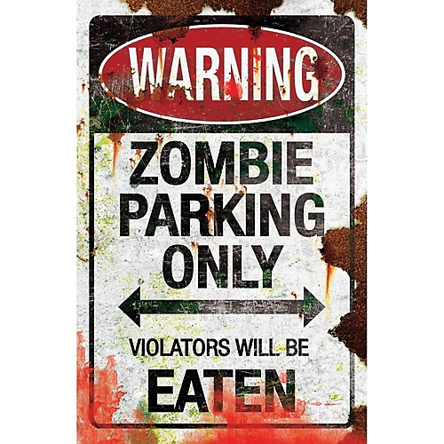 Featured Image for Zombie Parking Metal Sign