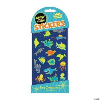 Sea Creatures Glow-in-the-dark Stickers: Pack of 12 | MindWare