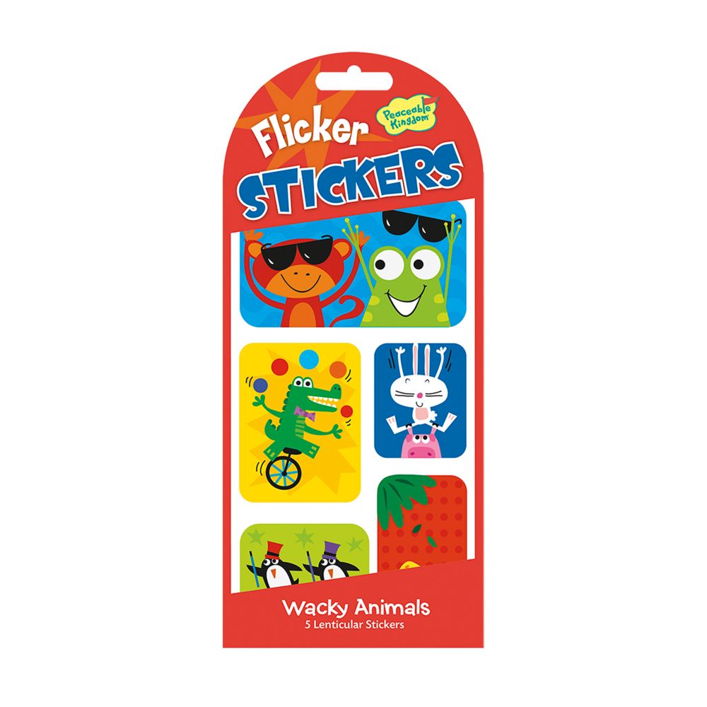 Wacky Animals Flicker Stickers: Pack of 12 From MindWare