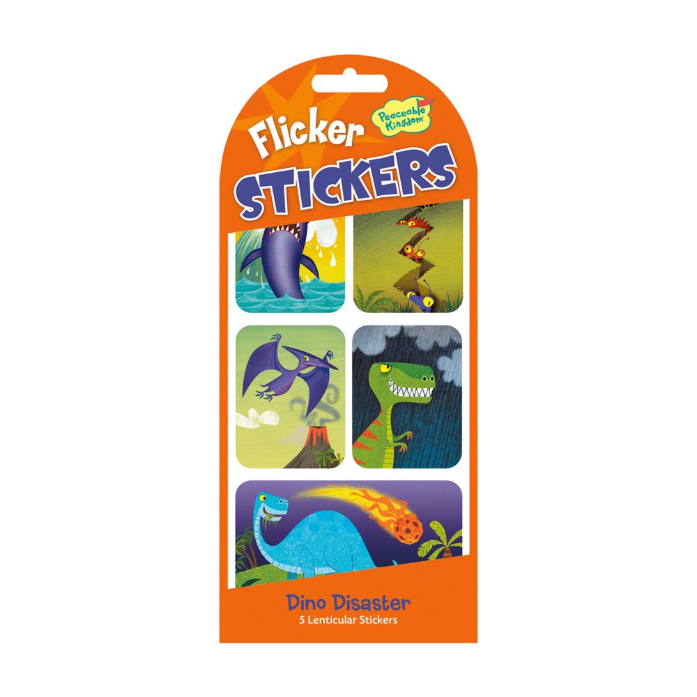 Dinosaur Disaster Flicker Stickers: Pack of 12 From MindWare