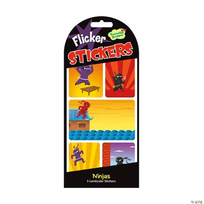 Ninjas Flicker Stickers: Pack of 12 - Discontinued