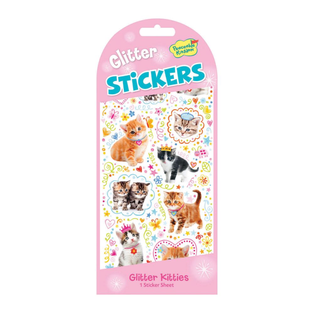 Glitter Kitties Stickers: Pack of 12 From MindWare