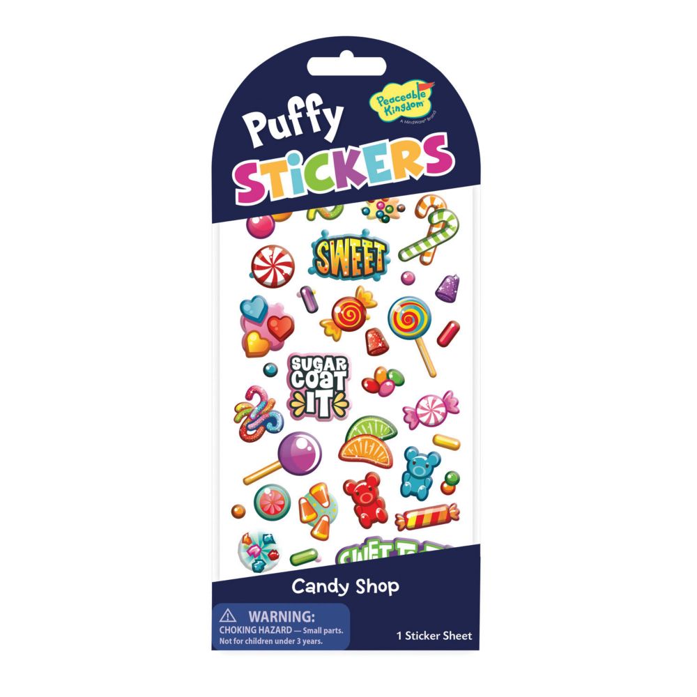 Candy Puffy Stickers: Pack of 12 From MindWare
