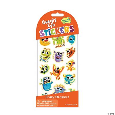 Silly Monsters Googly Eyes Sticker Pack of 12 MindWare