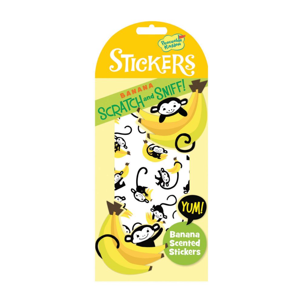 Banana Scratch & Sniff Stickers: Pack of 12 From MindWare