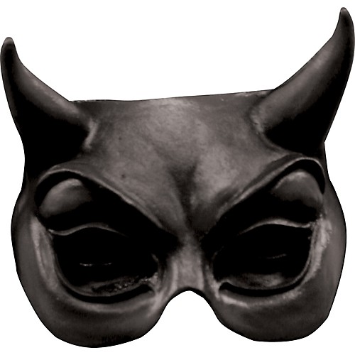 Featured Image for Devil Black Latex Half Mask