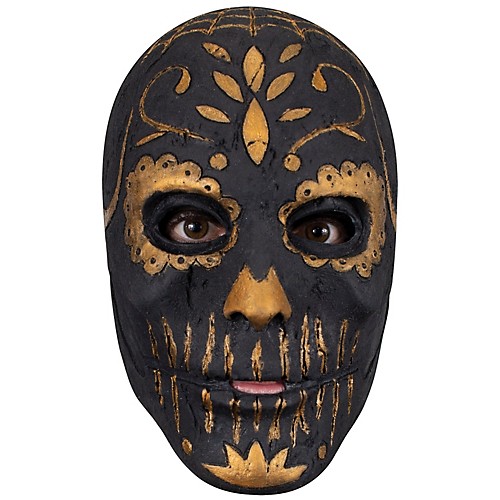 Featured Image for Day of the Dead Golden Carving Catrina Mask