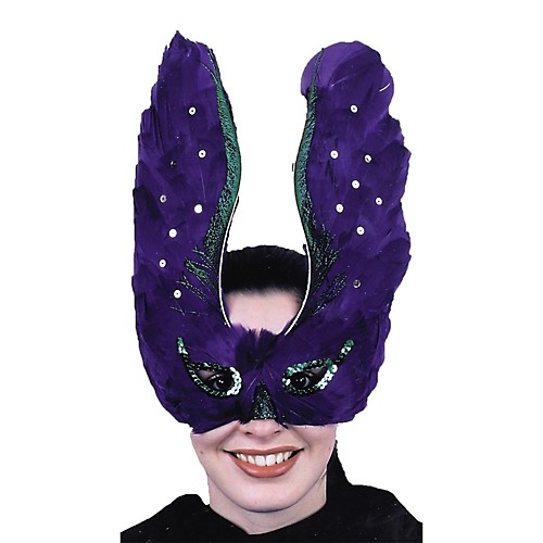 Featured Image for Women’s Purple Feather Mask with Sequin