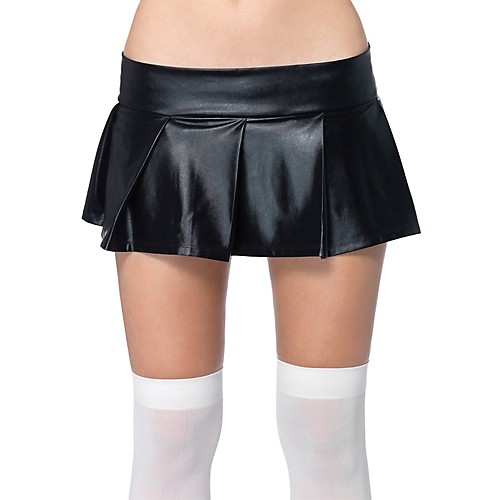 Featured Image for Pleated Wet-Look Skirt