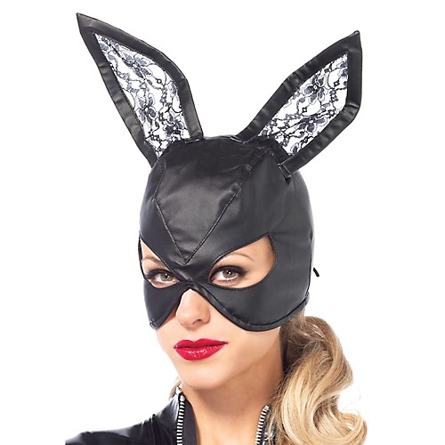 Featured Image for Women’s Black Leather Bunny Mask