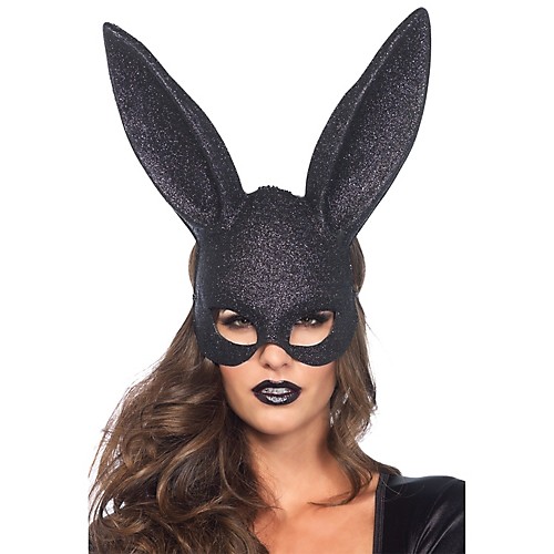 Featured Image for Women’s Black Glitter Rabbit Mask