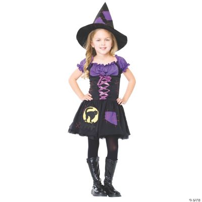 Sassy Black and Purple Witch Girl's Halloween Costume - Teen Size XL
