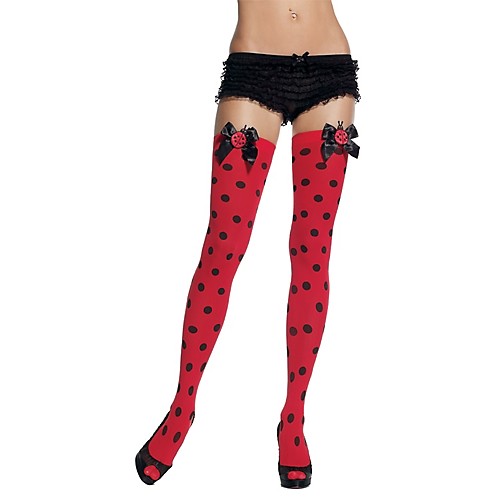 Featured Image for Polka Dot Knee-Highs with Lady Bug Bow