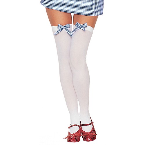 Featured Image for White & Blue Thigh-Highs with Bow