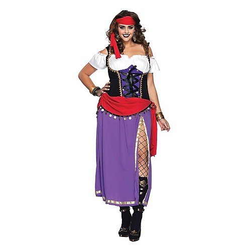 Featured Image for Women’s Plus Size Traveling Gypsy Costume