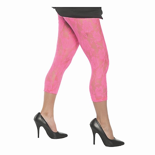 Featured Image for Neon Pink Lace Leggings – Adult