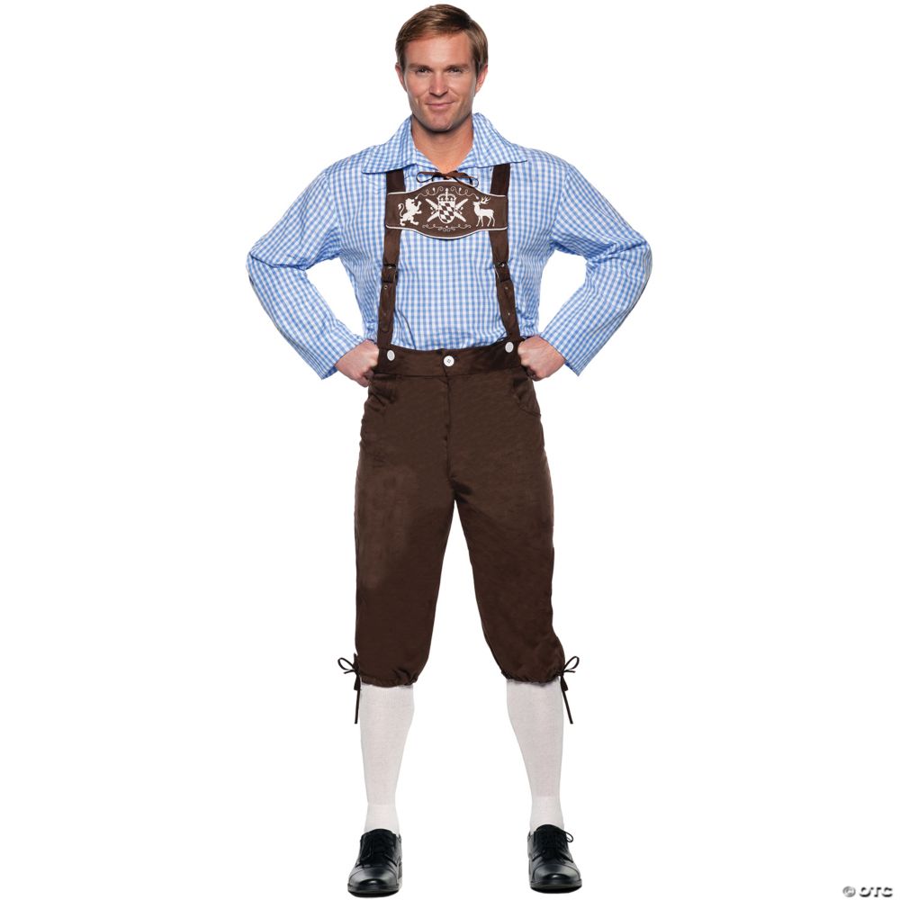 Deluxe Lederhosen Brown Adult Costume