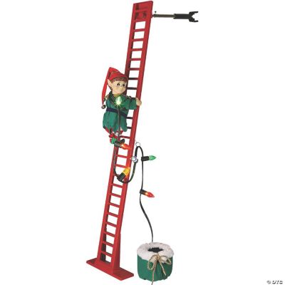 Elves Climbing Ladder Christmas Decoration 