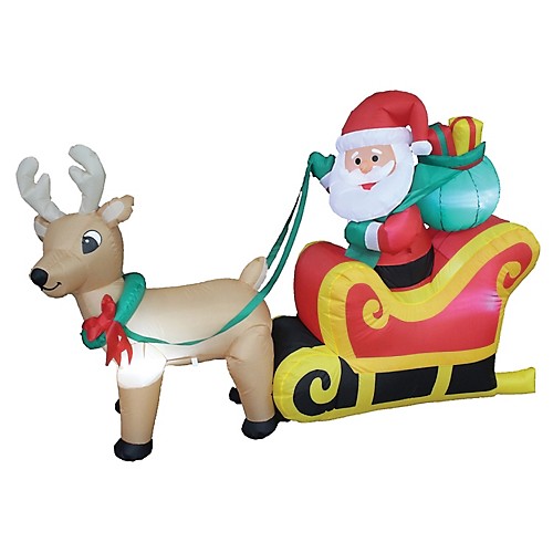 Featured Image for 6′ Santa On Sleigh Inflatable