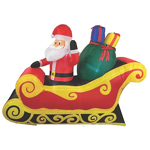Featured Image for 7′ Santa Sleigh Inflatable