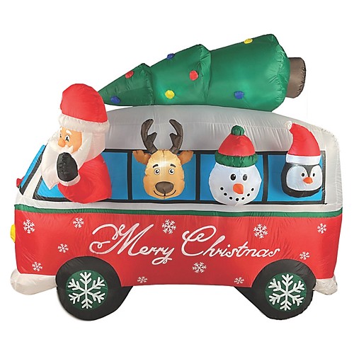 Featured Image for 7′ Santa Vintage Van Inflatable