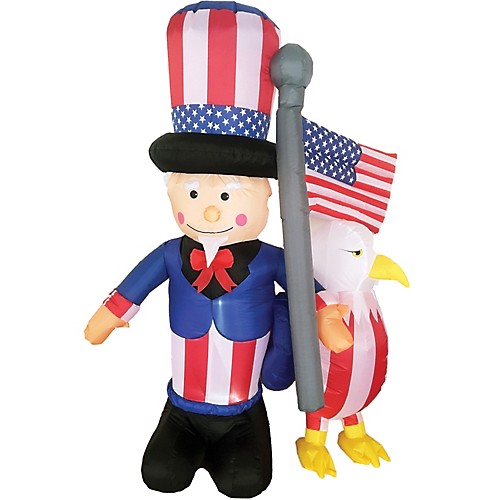 Featured Image for 6′ Inflatable Uncle Sam with Eagle